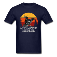 Load image into Gallery viewer, Attempted Murder Two Crows Unisex Classic T-Shirt - navy
