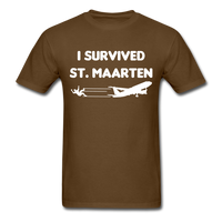 Load image into Gallery viewer, I Survived St Maarten Unisex Classic T-Shirt - brown
