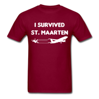 Load image into Gallery viewer, I Survived St Maarten Unisex Classic T-Shirt - burgundy
