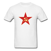 Load image into Gallery viewer, Red Star Hammer And Sickle Unisex Classic T-Shirt - white
