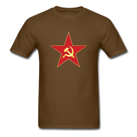 Load image into Gallery viewer, Red Star Hammer And Sickle Unisex Classic T-Shirt - brown
