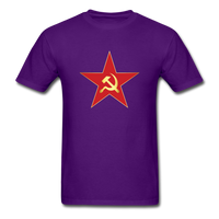 Load image into Gallery viewer, Red Star Hammer And Sickle Unisex Classic T-Shirt - purple
