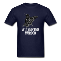 Load image into Gallery viewer, Attempted Murder Two Crows Unisex Classic T-Shirt - navy
