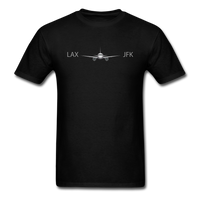 Load image into Gallery viewer, LAX to JFK Airplane Unisex Classic T-Shirt - black
