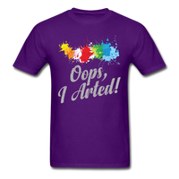 Load image into Gallery viewer, Oops I Arted (Distressed Gray Letters) Unisex Classic T-Shirt - purple

