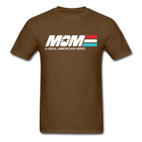 Load image into Gallery viewer, Mom A Real American Hero Unisex Classic T-Shirt - brown
