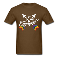 Load image into Gallery viewer, I&#39;m Engaged LGBT Arrows Unisex Classic T-Shirt - brown
