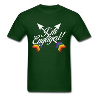 Load image into Gallery viewer, I&#39;m Engaged LGBT Arrows Unisex Classic T-Shirt - forest green
