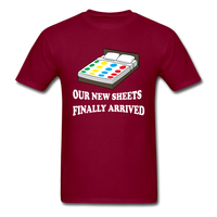 Load image into Gallery viewer, Our New Sheets Finally Arrived Unisex Classic T-Shirt - burgundy

