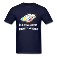 Load image into Gallery viewer, Our New Sheets Finally Arrived Unisex Classic T-Shirt - navy
