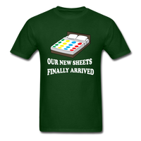 Load image into Gallery viewer, Our New Sheets Finally Arrived Unisex Classic T-Shirt - forest green
