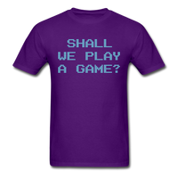 Load image into Gallery viewer, Shall We Play A Game Unisex Classic T-Shirt - purple
