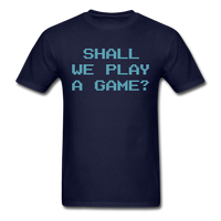 Load image into Gallery viewer, Shall We Play A Game Unisex Classic T-Shirt - navy
