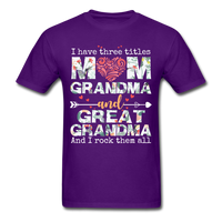 Load image into Gallery viewer, I Have Three Titles Moim Grandma and Great Grandma Unisex Classic T-Shirt - purple
