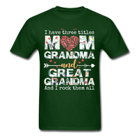 Load image into Gallery viewer, I Have Three Titles Moim Grandma and Great Grandma Unisex Classic T-Shirt - forest green
