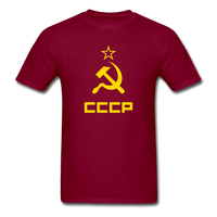 Load image into Gallery viewer, CCCP (Large Design ) Star Hammer And Sickle Unisex Classic T-Shirt - burgundy
