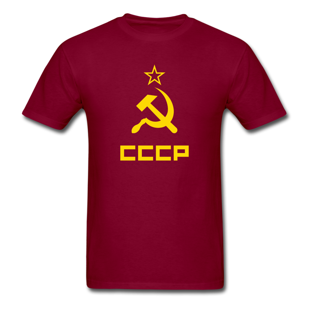 CCCP (Large Design ) Star Hammer And Sickle Unisex Classic T-Shirt - burgundy