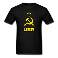 Load image into Gallery viewer, CCCP Style USA (Large Design) Unisex Classic T-Shirt - black
