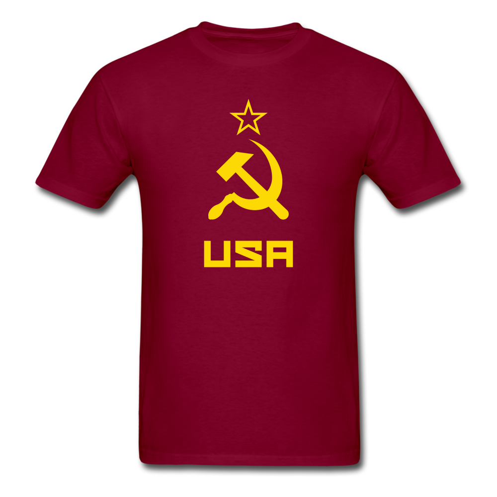 CCCP Style USA (Large Design) Unisex Classic T-Shirt - burgundy