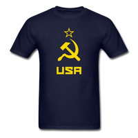 Load image into Gallery viewer, CCCP Style USA (Large Design) Unisex Classic T-Shirt - navy
