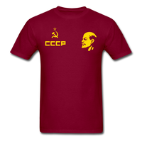 Load image into Gallery viewer, CCCP Russia Lenin Hammer And Sickle Unisex Classic T-Shirt - burgundy
