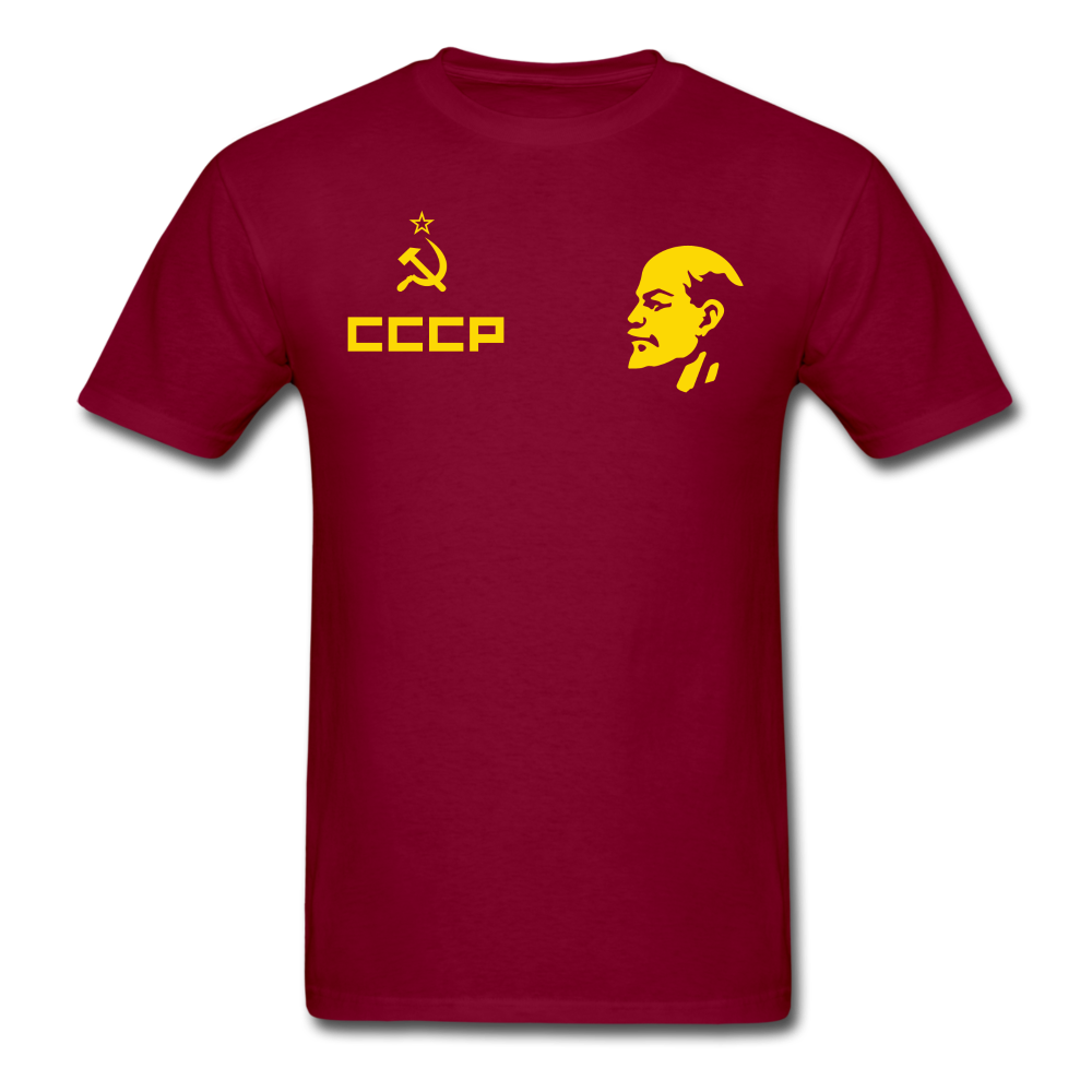 CCCP Russia Lenin Hammer And Sickle Unisex Classic T-Shirt - burgundy