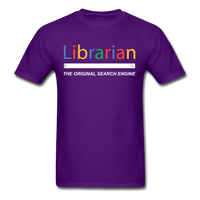 Load image into Gallery viewer, Librarian The Original Search Engine Unisex Classic T-Shirt - purple
