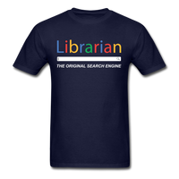 Load image into Gallery viewer, Librarian The Original Search Engine Unisex Classic T-Shirt - navy
