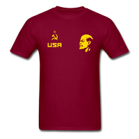Load image into Gallery viewer, CCCP Russia Lenin USA Hammer And Sickle Unisex Classic T-Shirt - burgundy

