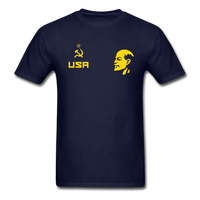 Load image into Gallery viewer, CCCP Russia Lenin USA Hammer And Sickle Unisex Classic T-Shirt - navy
