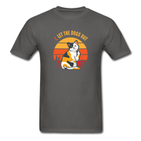 Load image into Gallery viewer, I Let The Dogs Out Cat with Middle Finger Unisex Classic T-Shirt - charcoal
