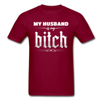 Load image into Gallery viewer, My Husband Is My Bitch Unisex Classic T-Shirt - burgundy
