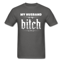 Load image into Gallery viewer, My Husband Is My Bitch Unisex Classic T-Shirt - charcoal
