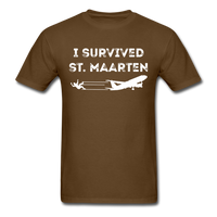 Load image into Gallery viewer, I Survived Sint Maarten Unisex Classic T-Shirt - brown
