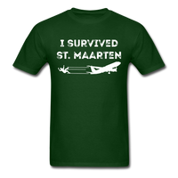 Load image into Gallery viewer, I Survived Sint Maarten Unisex Classic T-Shirt - forest green
