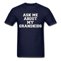 Load image into Gallery viewer, Ask Me About My Grandkids Unisex Classic T-Shirt - navy
