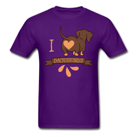 Load image into Gallery viewer, I Love Dachshunds Unisex Classic T-Shirt - purple
