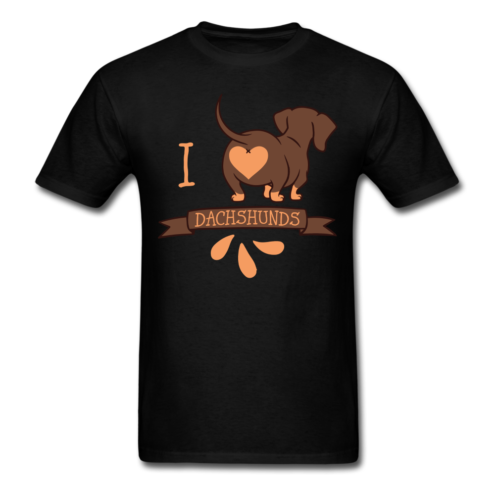 I Love Dachshunds Unisex Classic T-Shirt - black