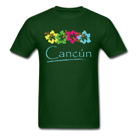 Load image into Gallery viewer, Cancun (Blue Letters) Unisex Classic T-Shirt - forest green
