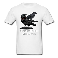 Load image into Gallery viewer, Attempted Murder Crows &amp; Ravens Funny Crow Unisex Classic T-Shirt - white
