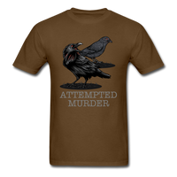 Load image into Gallery viewer, Attempted Murder Crows &amp; Ravens Funny Crow Unisex Classic T-Shirt - brown
