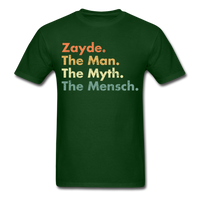 Load image into Gallery viewer, Zayde The Man The Myth The Mensch Unisex Classic T-Shirt - forest green
