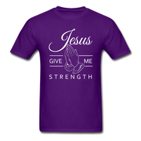 Load image into Gallery viewer, Jesus Give Me Strength Unisex Classic T-Shirt - purple
