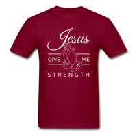 Load image into Gallery viewer, Jesus Give Me Strength Unisex Classic T-Shirt - burgundy
