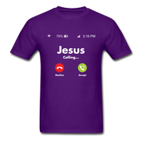 Load image into Gallery viewer, Jesus Is Calling Unisex Classic T-Shirt - purple
