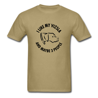 Load image into Gallery viewer, I Like My Vizsla And Maybe 3 People Unisex Classic T-Shirt - khaki
