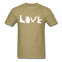 Load image into Gallery viewer, Love Pistol Grenade Knife Rifle Military Veteran Unisex Classic T-Shirt - khaki
