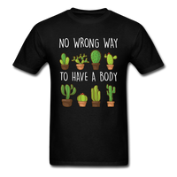 Load image into Gallery viewer, No Wrong Way To Have A Body Cactus Unisex Classic T-Shirt - black
