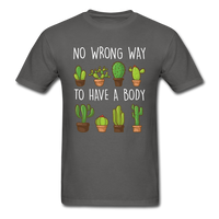 Load image into Gallery viewer, No Wrong Way To Have A Body Cactus Unisex Classic T-Shirt - charcoal
