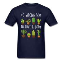 Load image into Gallery viewer, No Wrong Way To Have A Body Cactus Unisex Classic T-Shirt - navy
